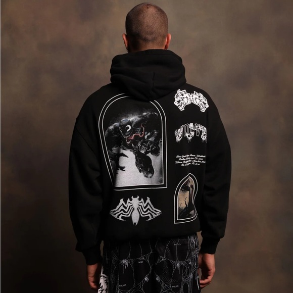 VINTAGE DARC SPORT X MARVELS SPIDER-MAN & VENOM “OUR VENOM” HOODIE - Picture 2 of 6